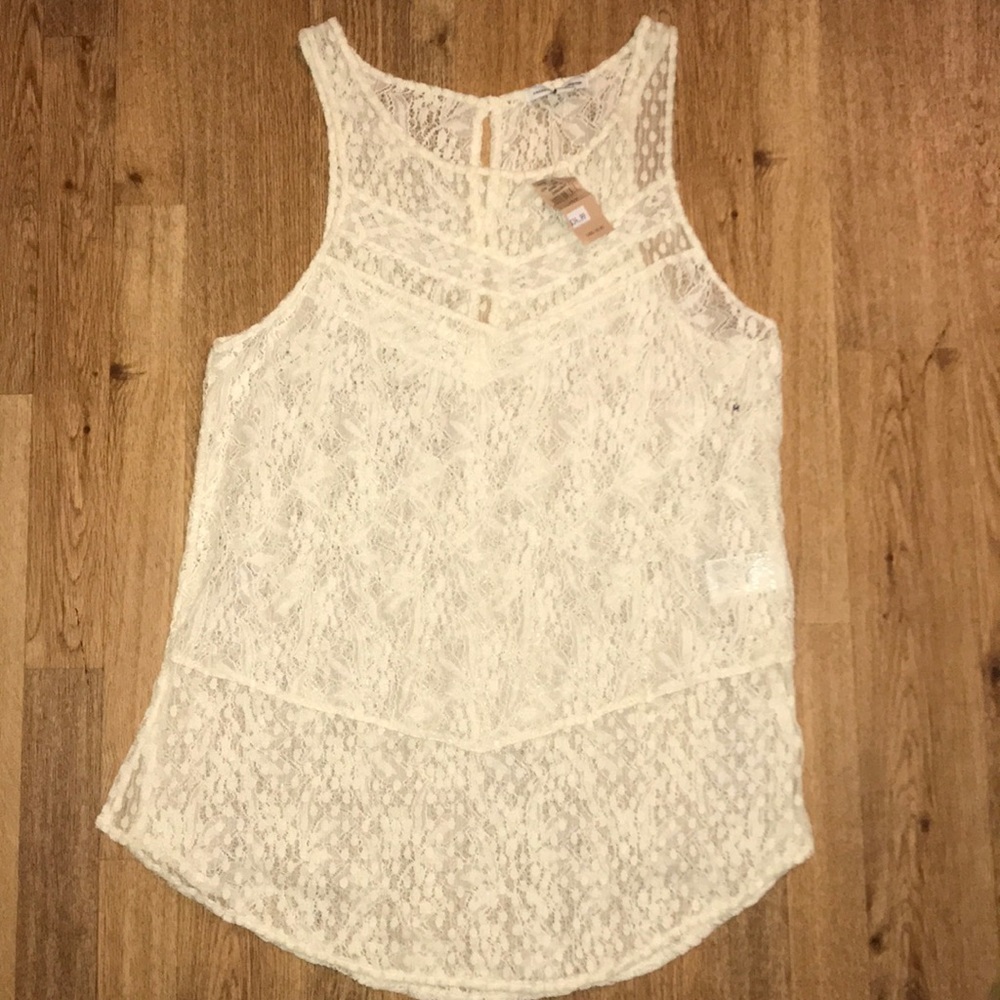- American Eagle Shirt / Top Cream White Size M